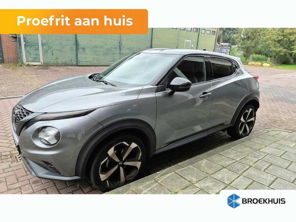 Nissan Juke 1.0 DIG-T Premiere Edition Stoelverwarming | Camera | Navigatie | 19" Lichtmetaal | Climate Control | Parkeersensoren Rondom | Keyless | Achteruitrijcamera | Afwijkende dakkleur | Airco (automatisch)