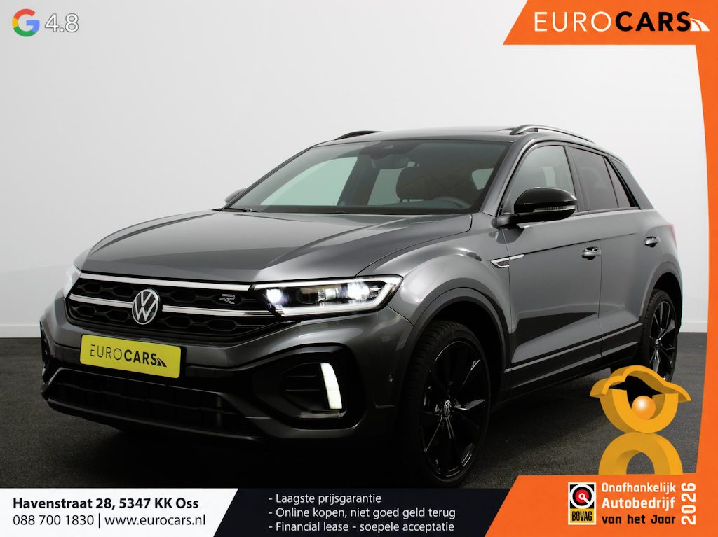 Volkswagen T-Roc 1.5 TSI DSG R-Line + Design pakket Black Automaat Climate control Stoelverwarming Stuurverwarming Parkeersensoren LED Adaptieve cruise control Camera Panorama dak Navigatie Apple Carplay/Android Auto Climate control