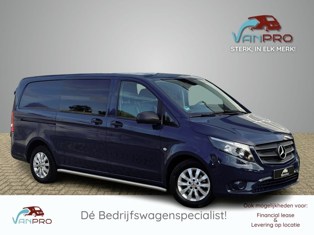 Mercedes-Benz Vito 114 CDI Automaat Dubbel Cabine L2 / Leder / 2x schuifdeur / 6 persoons / Navi / Clima / Licht metaal