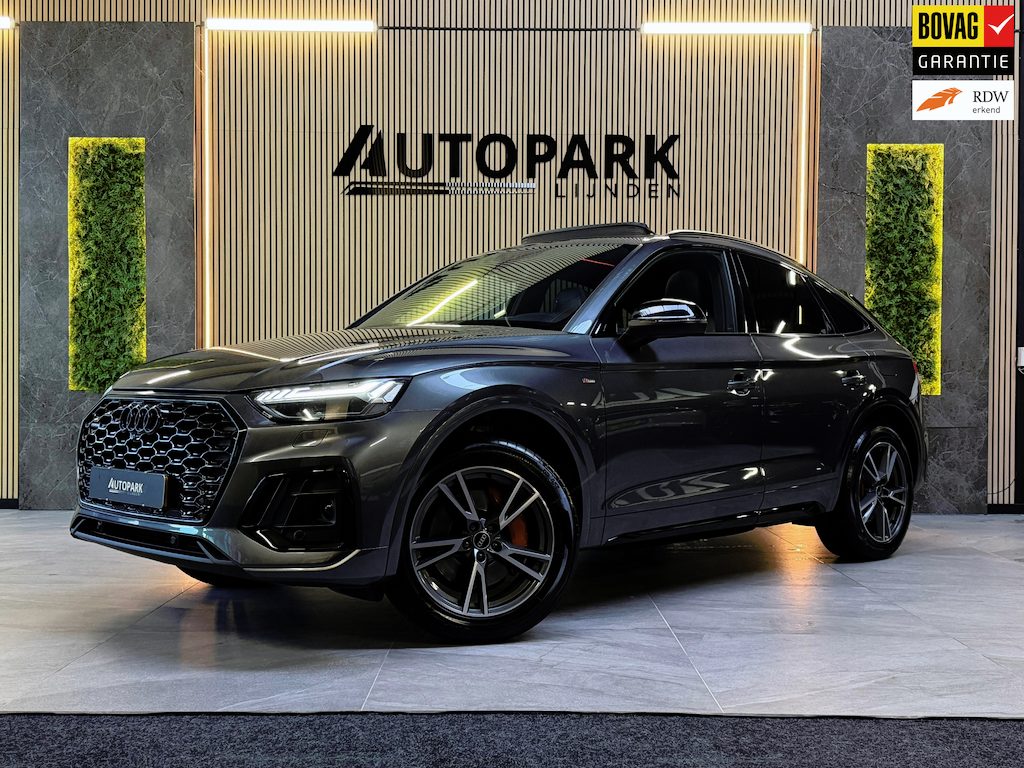 Audi Q5 Sportback 50 TFSI e Quattro Competition 3X S-LINE|PANO|MATRIX LED|KEYLESS|299 PK|CAMERA|CARPLAY|TREKHAAK|SFEERVERLICHTING|