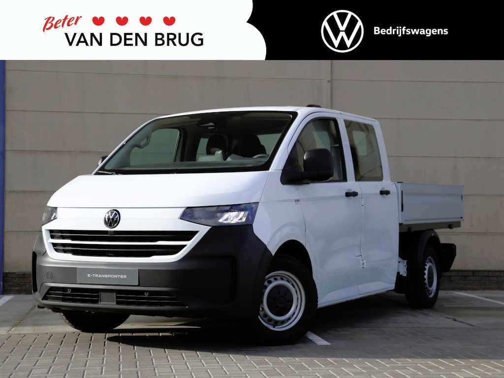 Volkswagen e-Transporter Pick-up Dubbele cabine L2 71kWh 136PK | Airco | Cruise control | Navigatie via Apple Carplay - Android Auto | All season banden | Trekhaak |