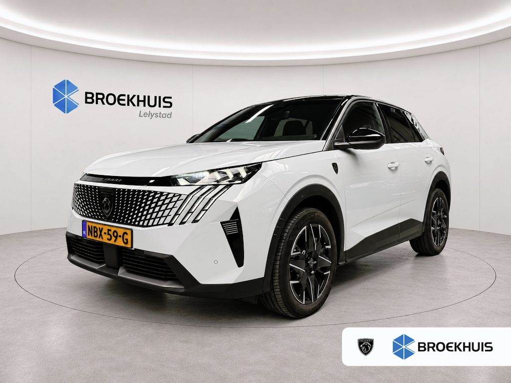 Peugeot 3008 1.2 HYBRID 145PK GT AUTOMAAT / NAVI / LEDER / CLIMA / LED / PDC / 19" LMV / CAMERA / WINTERPAKKET / ADAPT. CRUISECONTROL / 1E EIGENAAR / NIEUWSTAAT !!