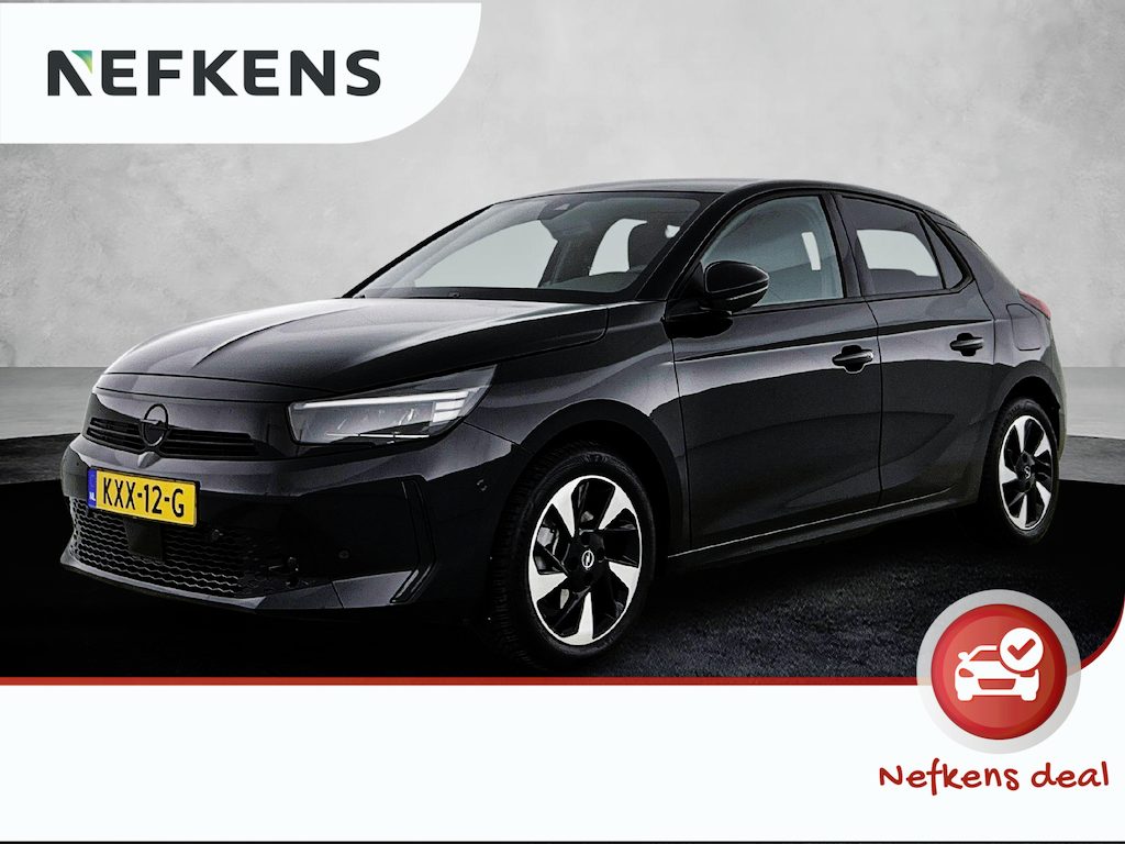 Opel Corsa-e Electric 156pk Long Range GS 51 kWh Automaat | Navigatie | Camera | Climate Control | Dodehoekdetectie | Cruise Control | Getint Glas | Draadloze Telefoonlader | 17"LMV |