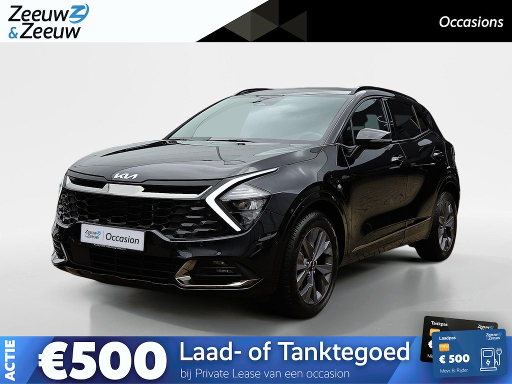 Kia Sportage 1.6 T-GDi Hybrid Dark Edition Dealer onderhouden | Navi | Bluetooth | Camera | Carplay | Climate & (adaptieve) cruise control  Stoelverwarming voor en achter | Trekhaak | Trekgewicht: 1.360 kg | Fabrieksgarantie t/m 5-2031 | NAP