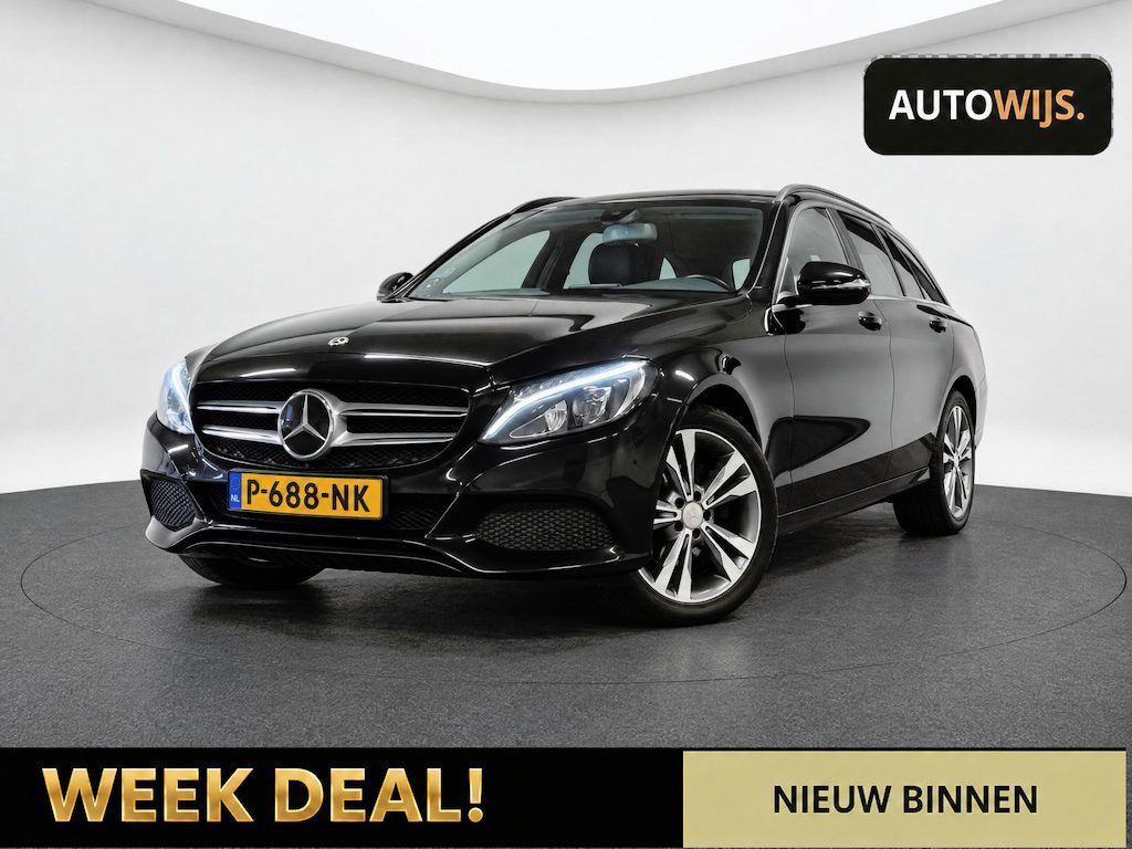 Mercedes-Benz C-klasse Estate 200 Premium Plus|LED|LEDER|TREKHAAK|AUT|NAVI|GOED ONDERHOUDEN