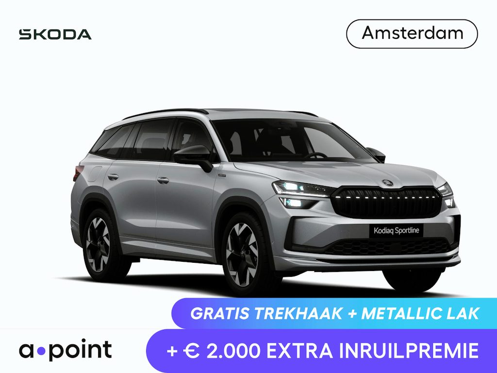 Skoda Kodiaq 1.5 TSI PHEV Sportline Limited 204 pk 6 versn. DSG | Comfort Pakket | Dynamic Chassis Control Pakket | Panorama Dak | Head-up display | Parkeer Pakket | Trekhaak | Winter Pakket