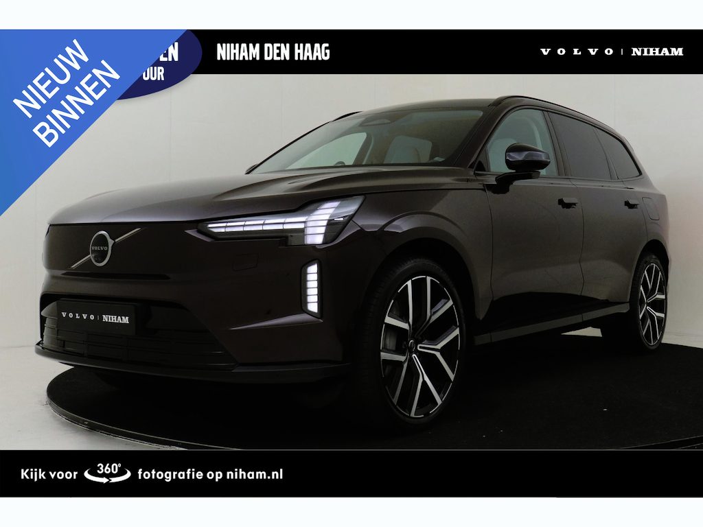 Volvo EX90 TWIN MOTOR PERFORMANCE ULTRA 7P. 106 kWh *FULL OPTIONS, 800V!* -PANO.DAK|BOWERS&WILKINS|GEVENT.LEDER+MASSAGE|PILOT|LUCHTVERING|PRIVACY.GLAS|ELEKTROCHROM.|360°CAM|HEAD-UP DISP.|TREKHAAK|22"|SoH:100%