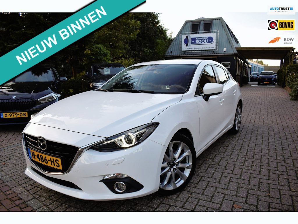 Mazda 3 2.0 TS+ CRUISE/NAVI/AIRCO ECC/BLUETOOTH/6 BAK/PDC V+A/TREKH/LMW 17 INCH/STOEL VERW/BOSE/USB