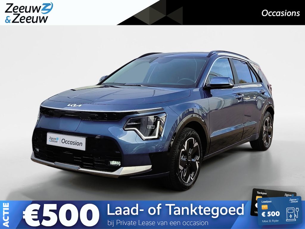 Kia Niro EV Edition Advanced 64.8 kWh Accu 100% | 1e Eigenaar | Dealer onderhouden | Cruise Control Adaptief | Stoelverwarming | Camera | Apple Carplay & Android Auto | Leder | Fabrieksgarantie t/m 28-3-2031 + 3x 1 jaar* | NAP