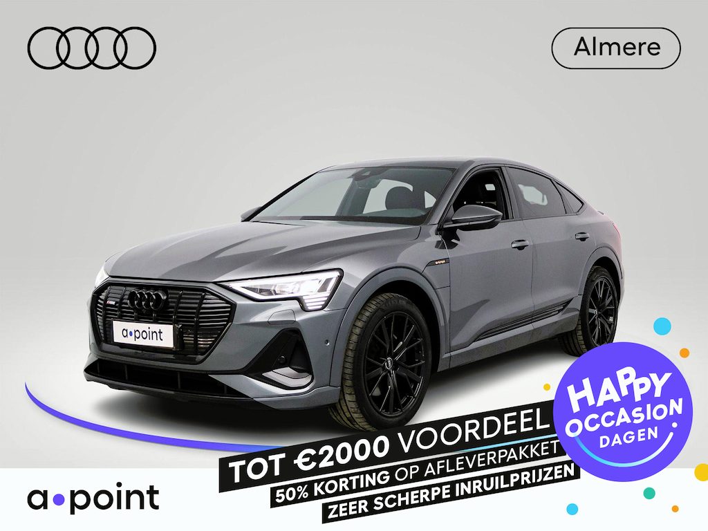 Audi e-tron Sportback 55 quattro S edition 95 kWh 408 pk | Navigatie | Panoramadak | Parkeersensoren | Rondomzicht camera | Stoelverwarming | Matrix LED koplampen | S-Line |