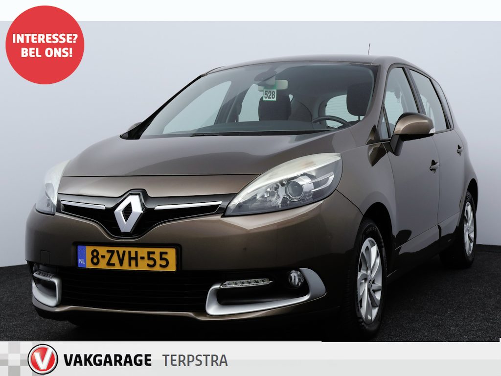 Renault Scenic 1.2 TCe Expression/ Dealer onderhouden!/ Trekhaak/ 16'' LMV/ Keyless/ Navi/ Clima/ Cruise/ Elek. pakket/ Isofix/ Bluetooth/ Armsteun/ Multi. LEDER. Stuur/ Mistl./ PDC/ LED Dagrijverl.