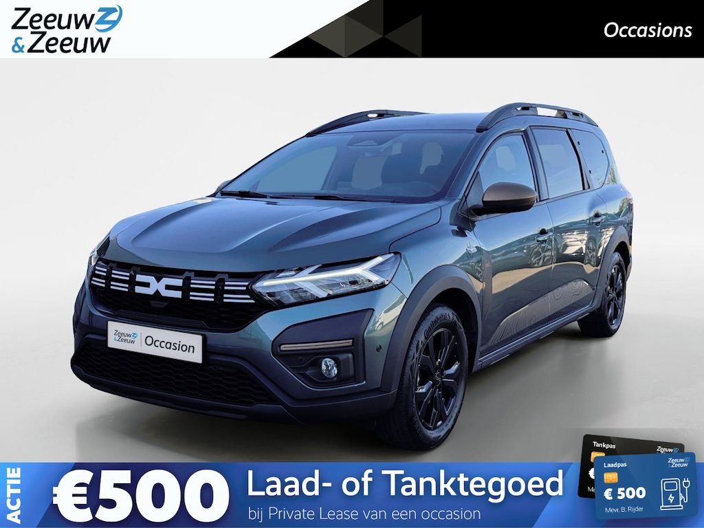 Dacia Jogger 140PK Hybrid Extreme 7p. Automaat | 7 Zitplaatsen | Camera | Parkeersensoren | Apple CarPlay/Android Auto | Digital Cockpit | Cruise Control | Lichtmetalen Velgen | Licht & Regen Sensor | Full LED |
