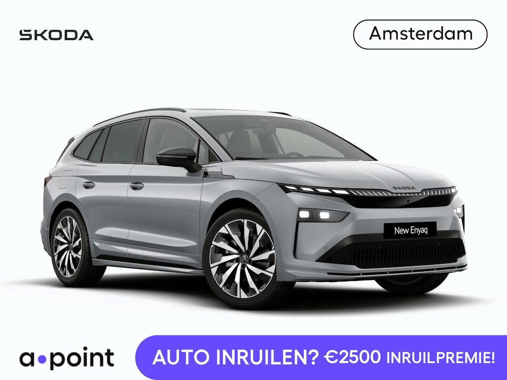 Skoda Enyaq 85 Sportline Tour Edition 286 pk | Winter Pakket | Panorama Dak | Business Upgrade pakket - Maxx | Velgen: 21" lichtmetalen velgen Supernova, zwart gepolijst