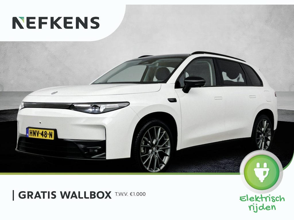Leapmotor C10 Design 69.9 kWh 218pk | 420km WLTP Actieradius | Navigatie | Panoramadak | 360° Camera | Stoel- en stuurverwarming | Lederen elektrisch verstelbare en geventileerde stoelen | Elektrische achterklep | Adaptieve Cruise Control | Climate Control | Parkeersensoren | Led koplampen | Donker getint glas | 20" lichtmetalen velgen |