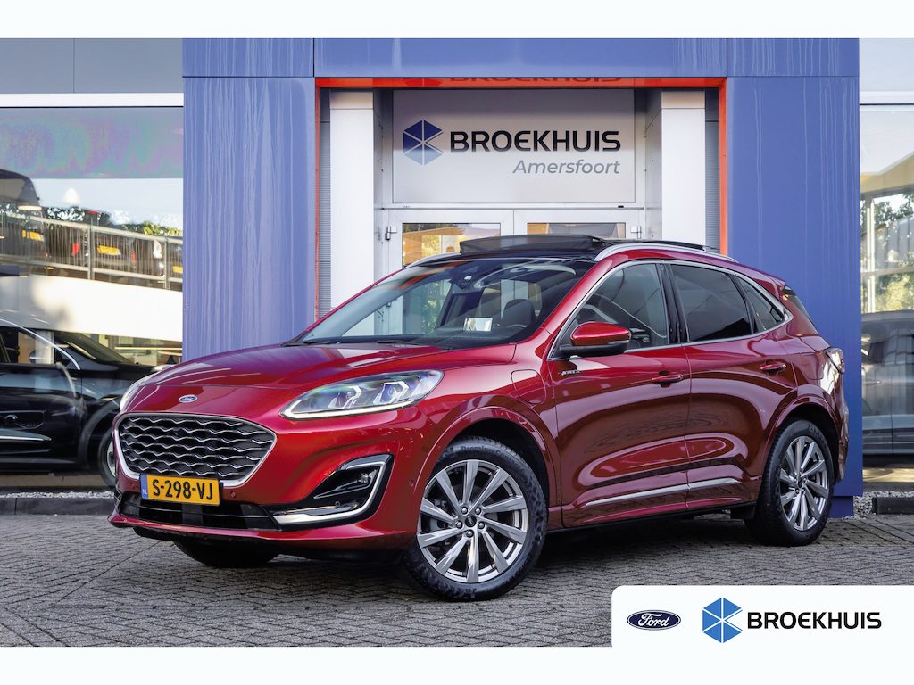 Ford Kuga 2.5 PHEV Vignale | Pano | Trekhaak | Leder | Memory | B&O | Head-up | Cruise adaptief | Stuur/stoel/voorruit verwarming | Camera | Achteruitrijcamera | Apple Carplay/Android Auto|telefoonintegratie premium | Cruise control adaptief met Stop&Go en stuurhulp