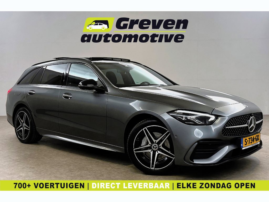 Mercedes-Benz C-klasse 300 e AMG | Pano | Virtual | Sfeer | 360° | Burmester | Trekhaak | Memory | Carplay | NAP