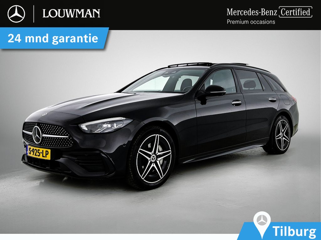 Mercedes-Benz C-klasse Estate 300 e Star Edition AMG Line Plus | AMG in en Exterieur | Sfeerverlichting | Memory Seats | Trekhaak | Panoramadak schuif kantel dak | Incl. 24 maanden Mercedes-Benz Certified Garantie.