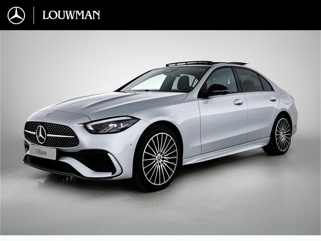 Mercedes-Benz C-klasse 300 e 140 Years Edition | AMG line | Trekhaak | Panoramaschuifdak | 360°-camera | Nightpakket | Adapt. Cruise Control |