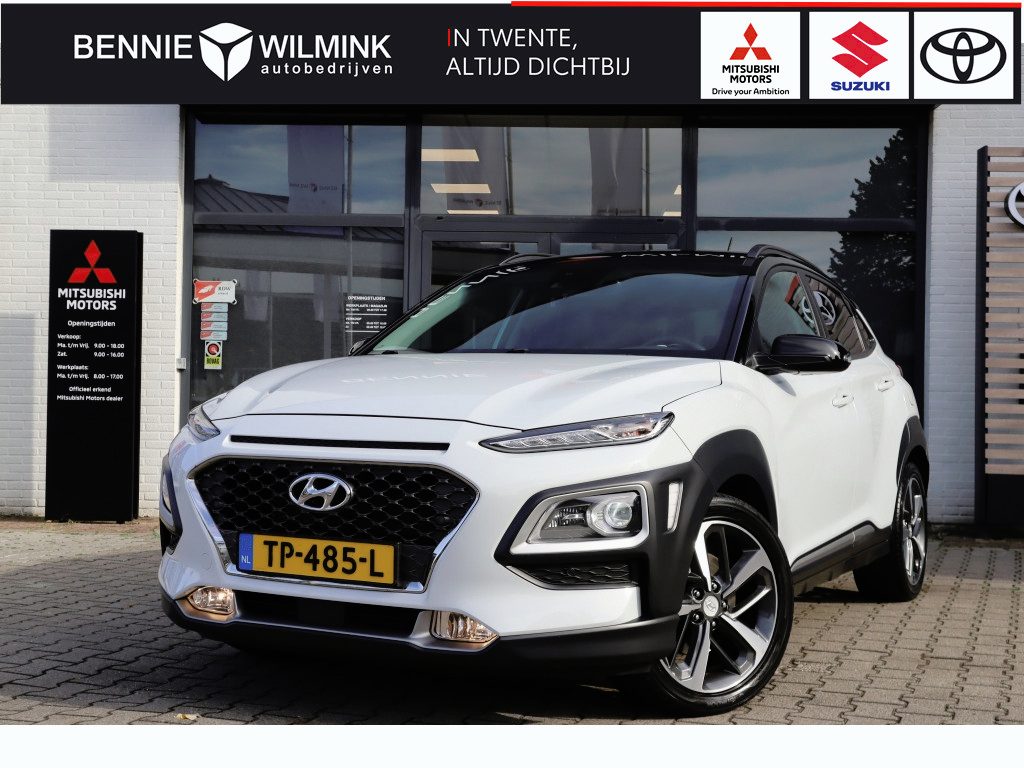 Hyundai Kona 1.6 T-GDI Premium 4WD Automaat | Trekhaak | Carplay | Leder | Stuur en stoelverwarming