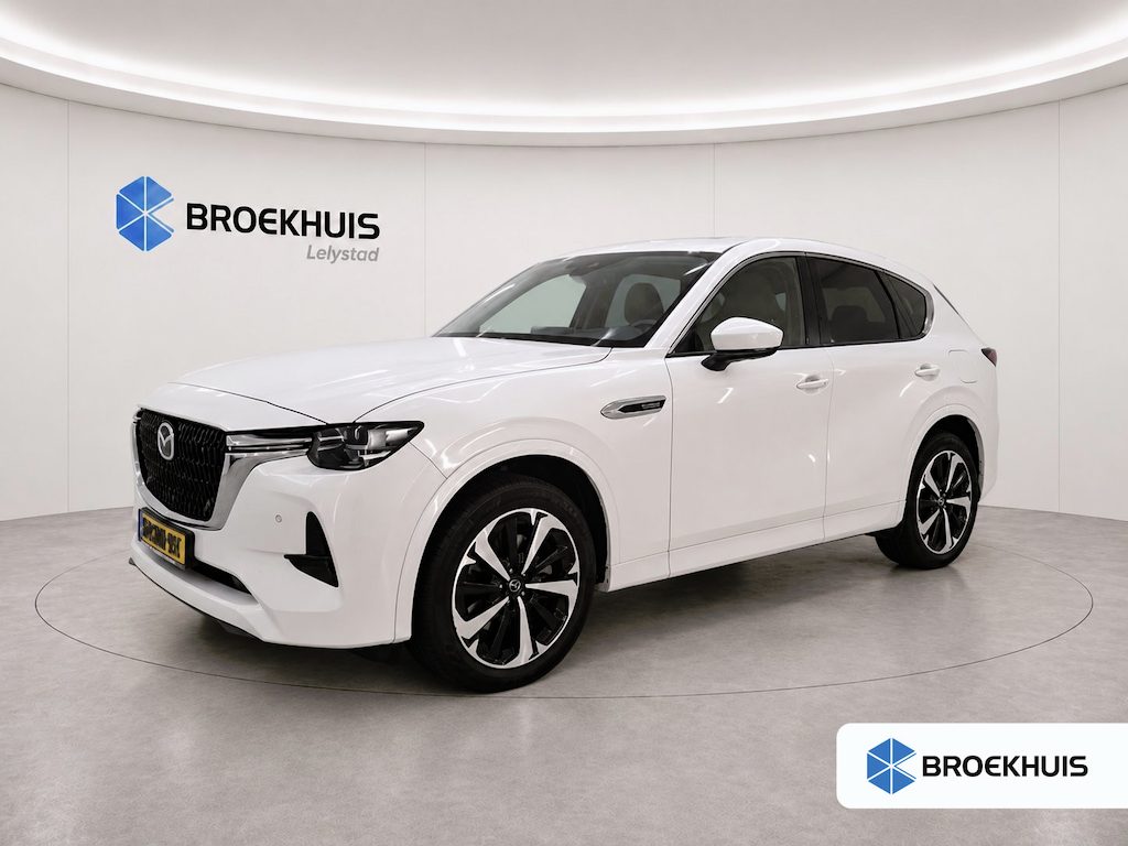 Mazda CX-60 2.5 e-SKYACTIV PHEV 327PK TAKUMI AUTOMAAT / NAVI / LEDER / CLIMA / FULL-LED / PDC / 20" LMV / BOSE AUDIO / PANO DAK / KEYLESS / 360 CAMERA / HUD / WEGKLAP. TREKHAAK / WINTERPAKKET / ADAPT. CRUISECONTROL / 1E EIGENAAR / ORG. NL. !!