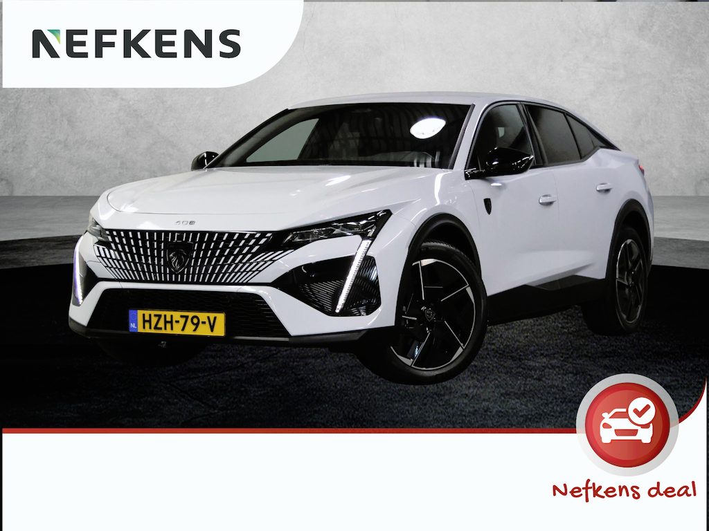 Peugeot 408 e-408 GT Avantage 58 kWh 210PK | 1ste eigenaar | ACCU 98% | Stoelverwarming | Massagestoelen | FULL LED | 360'Camera | Privacy Glass | AppleCarPlay/AndroidAuto | Navigatie | Adaptieve Cruise Control | Keyless | Isofix | Sfeerverlichting | Elektrische Achterklep |