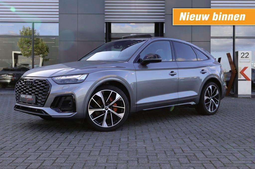 Audi Q5 Sportback 55 TFSIe Hybrid 367pk S-Line / RS-sportstoelen / Panodak/ Luchtvering/ Trekhaak wegkl.b./ Head-up/ 21 Inch LM
