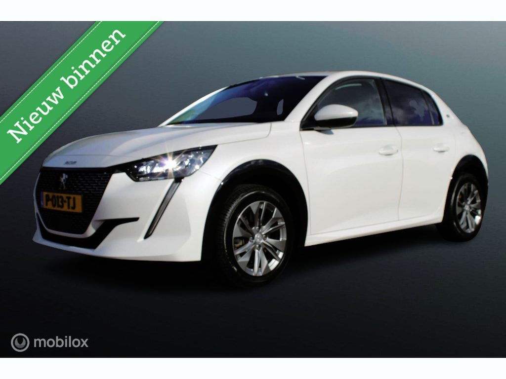 Peugeot e-208 EV Active Pack 50 kWh, Wit parelmoer, Donker glas, Navi, App connect, Cruise, Pdc + camera