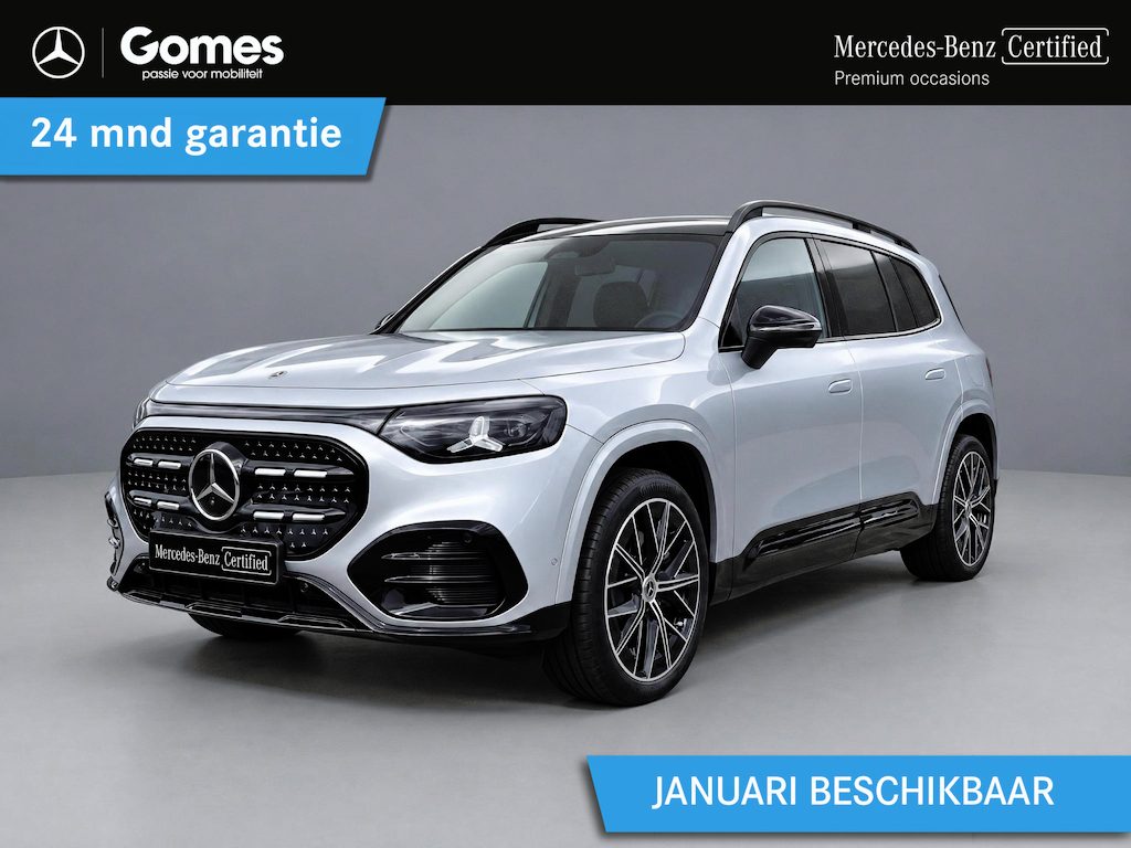 Mercedes-Benz GLB 250+ Business Solution AMG | Night Pakket | Panoramadak | Trekhaak | Verstelbare Demping | Adaptieve Cruise Control | Dodehoekassistent | Verkeersbordenassistent | Apple CarPlay | Android Auto | MULTIBEAM LED Koplampen | Elektrisch Verstelbare Stoelen + Memory | Stoelverwarming | Sfeerverlichting | THERMOTRONIC Klimaatregeling | 400V Compatibel Laadsysteem | Sierdelen Geborsteld Aluminium Lightlines | Elektrische Achterklep | Achteruitrijcamera | Parkeersensoren