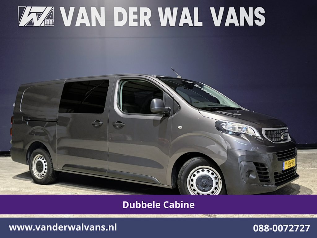 Peugeot Expert 2.0 BlueHDI 123pk L3H1 Dubbele Cabine Euro6 Airco | 5-Zits | 2500kg Trekhaak Cruisecontrol, Parkeersensoren