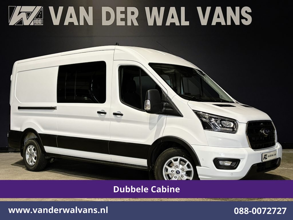 Ford Transit 2.0 TDCI 131pk L3H2 Dubbele Cabine Euro6 Airco | 5-Zits | Navigatie | LED | Apple Carplay Cruisecontrol, Android Auto, Parkeersensoren