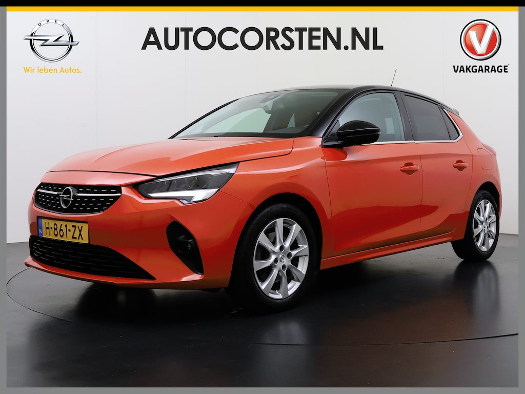 Opel Corsa 100PK 5Drs Automaat Elegance Two-tone Navi Ecc Apple Carplay Android Auto Bluetooth Cruise Control Keyless Lmv Led Privacy Glas Isofix Lane Assist Regen-Lichtsensor 1e Eigenaar Dealeronderhouden Origineel Nederlandse Auto