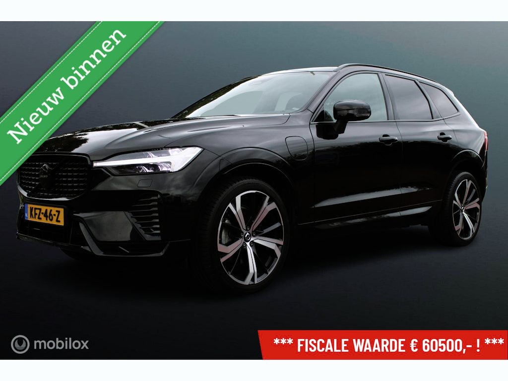 Volvo XC60 2.0 T6 Plug-in hybrid AWD Plus Black Edition, Panoramadak, 21 Inch LMV + Nieuwe banden, Stoel-stuuren achterbankverwarming, Trekhaak, Donker glas, Navi, App connect, Cruise, Clima