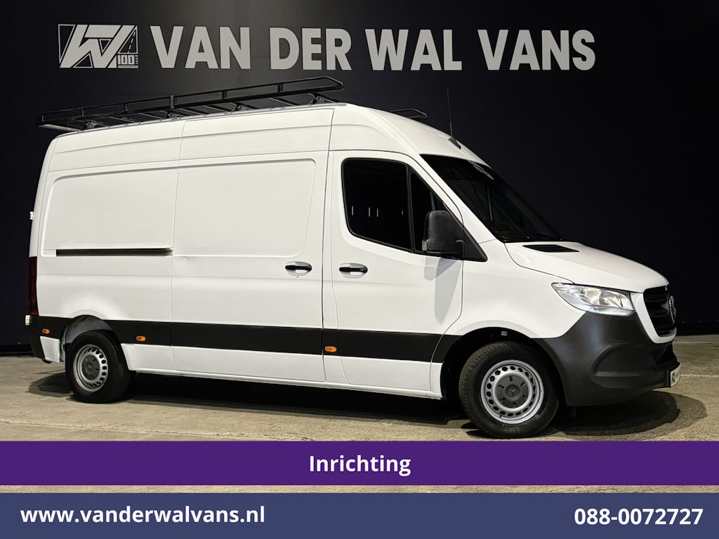 Mercedes-Benz Sprinter 314 CDI 143pk L2H2 Inrichting Euro6 Airco | Camera | Imperiaal | Trekhaak | Apple Carplay Cruisecontrol, Android Auto, Stoelverwarming, 270 Graden Achterdeuren, Bijrijdersbank