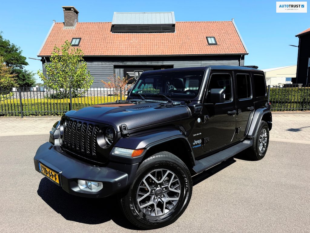 Jeep Wrangler UNLIMITED Jeep Wrangler 380 Sahara 2.0 PHEV Softtop AWD 4x4 Leer Navi Led-Xenon