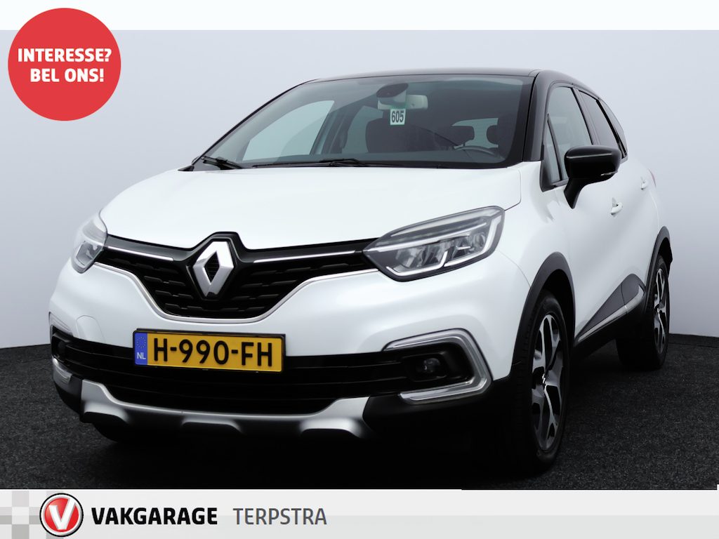 Renault Captur 0.9 TCe Limited/ Two-Tone/ 17'' LMV/ LED Koplampen/ Keyless/ Half-Leder/ Apple + Android/ Clima/ Cruise/ Extra Getint glas/ PDC/ Bluetooth/ Armsteun/ Multi. LEDER. Stuur/ LED Mistl.