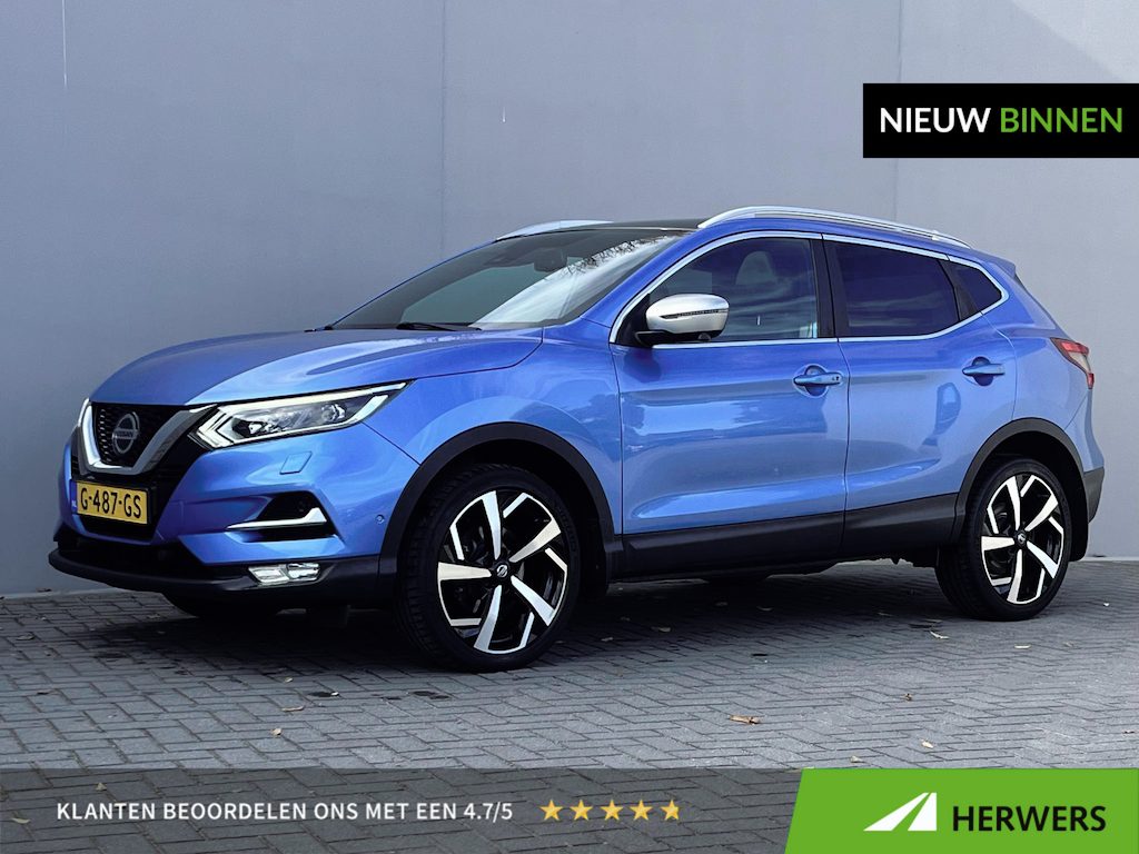 Nissan Qashqai 1.3 DIG-T Tekna + / 360 Graden camera / Trekhaak (1300 KG) / Panoramadak / BOSE / Stoel- en Voorruitverwarming / Lederen bekleding