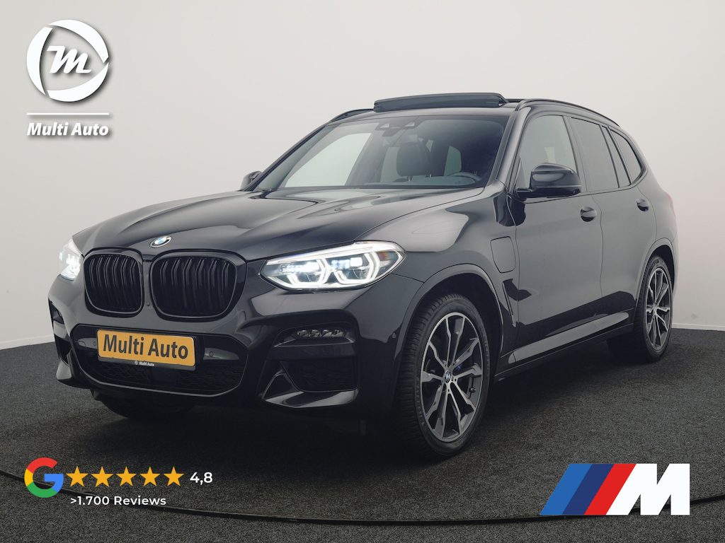 BMW X3 xDrive30e M Sport PHEV 293pk Dealer O.H. | Trekhaak Af Fabriek | Panodak | Adaptive Cruise | 360 Camera | Harman / Kardon | Lederen Sportstoelen Memory & Verwarmd | BLIS | Keyless | Sfeerverlichting | Stuur Verwarmd | Apple Carplay | Plug In Hybrid |