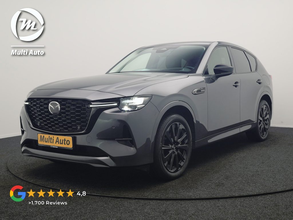 Mazda CX-60 2.5 e-SkyActiv PHEV Homura 327pk Dealer O.H. | SOH 89,9% | Trekhaak Af Fabriek | Adaptive Cruise | Head Up | Camera | Lederen Sportstoelen & Stuur Verwarmd | BLIS | Keyless | Apple Carplay | Navigatie | DAB | Plug In Hybrid |