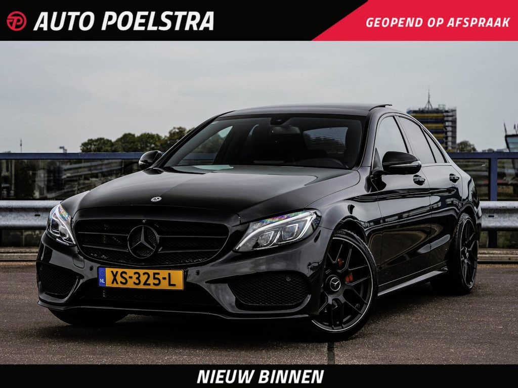 Mercedes-Benz C-klasse 220 CDI AMG Night Edition | Panoramadak | 360 Camera | Leder | LED | Sfeerverlichting | Apple CarPlay/Android Auto | 19"
