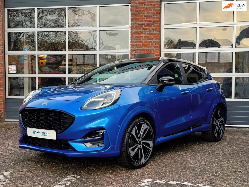 Ford Puma 1.0 EcoBoost Hybrid ST-Line X, 155Pk, leder, navi, camera,stoelver