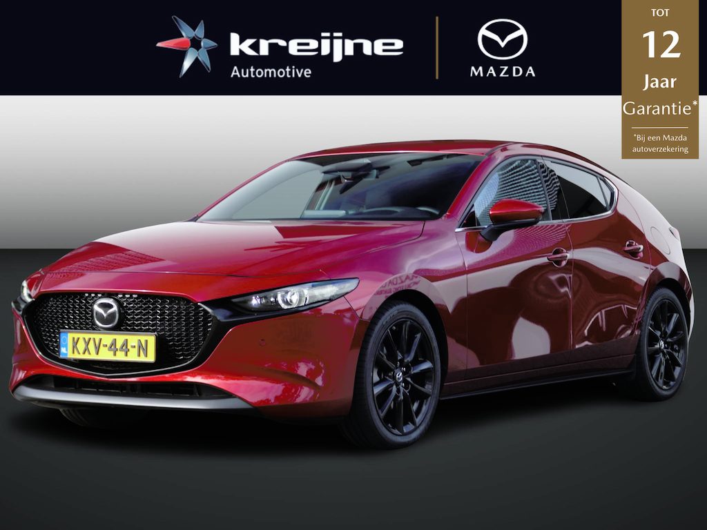 Mazda 3 2.5 e-SkyActiv-G M Hybrid 140 Takumi | Zwarte 18" Velgen | Leder | Bose | 360* Camera | RIJKLAARPRIJS!