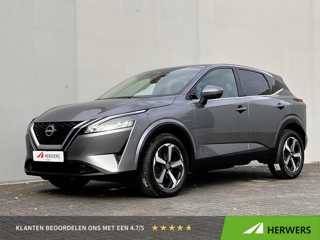 Nissan Qashqai 1.3 MHEV Xtronic N-Connecta / Dealer onderhouden / 1.800 kg trekgewicht / Cold Pack / Stuur-, stoel- en voorruitverwarming / Camera 360° / Navigatie / Apple Carplay Android / 18" LM wielen /