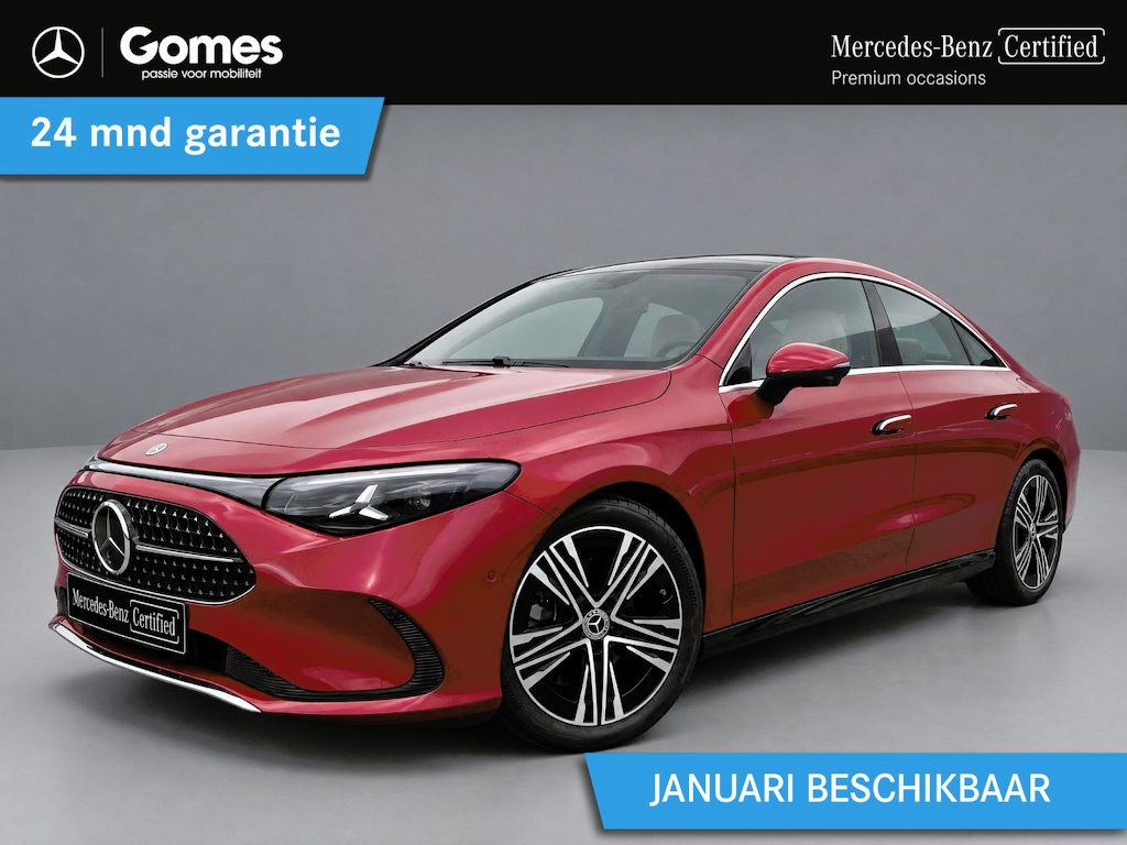 Mercedes-Benz CLA 180 Business Solution Luxury | Beige Interieur | Premium Pakket | Winter Pakket | Panoramadak | Trekhaak | MBUX Superscreen | 360° Camera | Adaptieve Cruise Control | Dodehoekassistent | Verkeersbordenassistent | Elektrisch Verstelbare Stoelen + Memory | Stoelverwarming | Stuurverwarming | Sfeerverlichting | THERMOTRONIC Klimaatregeling | Sierdelen Openporig Bruin Eikenhout | Apple CarPlay | Android Auto | Elektrische Klep Kofferbak | Achteruitrijcamera | Parkeersensoren