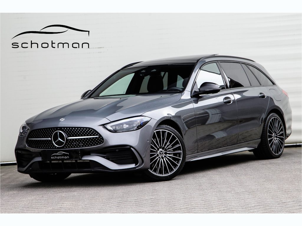 Mercedes-Benz C-klasse Estate 300 e AMG Premium, Pano, Distronic, Trekhaak, Leder, Nightpakket 2023
