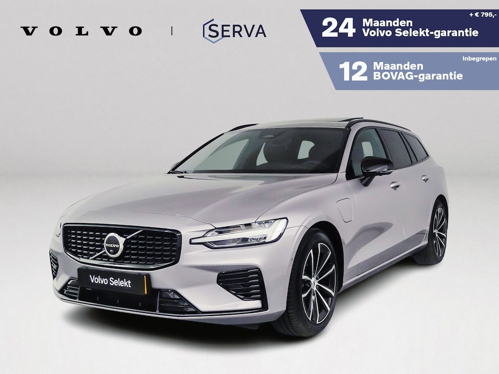Volvo V60 T8 Plug-in hybrid AWD Plus Dark | SOH 100% | Panoramadak | 360° camera | Head-up display | Harman Kardon | Stoel- en stuurverwarming | Trekhaak