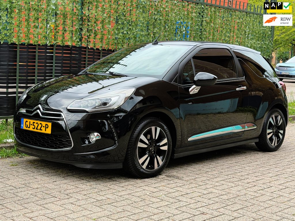DS 3 Cabrio 1.2 So Chic 2015 Zwart CABRIO|LED|NAP