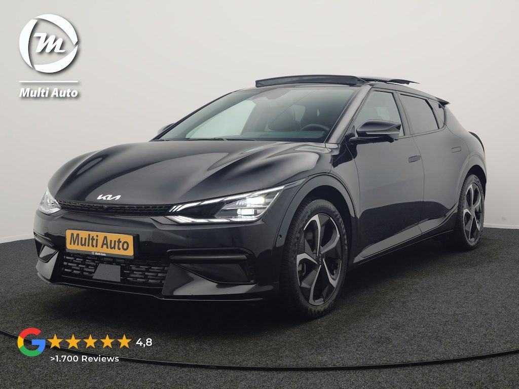 Kia EV6 GT-Line 77.4 kWh 229pk Dealer O.H. | Panodak | Adaptive Cruise | Head Up | Meridian Audio | 360 Camera | Alcantara Sportstoelen Memory & Ventilatie | Keyless | BLIS | Stoelen & Stuur Verwarmd | Apple Carplay | Navigatie | DAB
