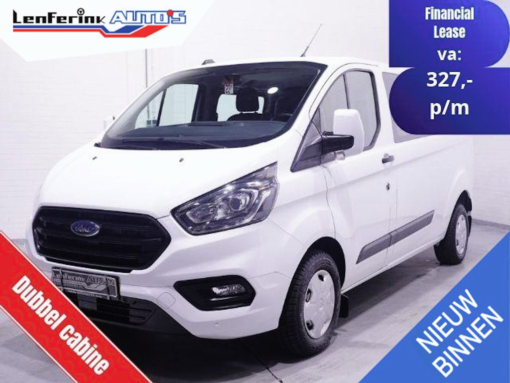 Ford Transit Custom 2.0 TDCI 130 pk L2 Dubbel Cabine 5-Zits Trend Airco, Cruise Control, Opbergkast Laadruimte, PDC V+A