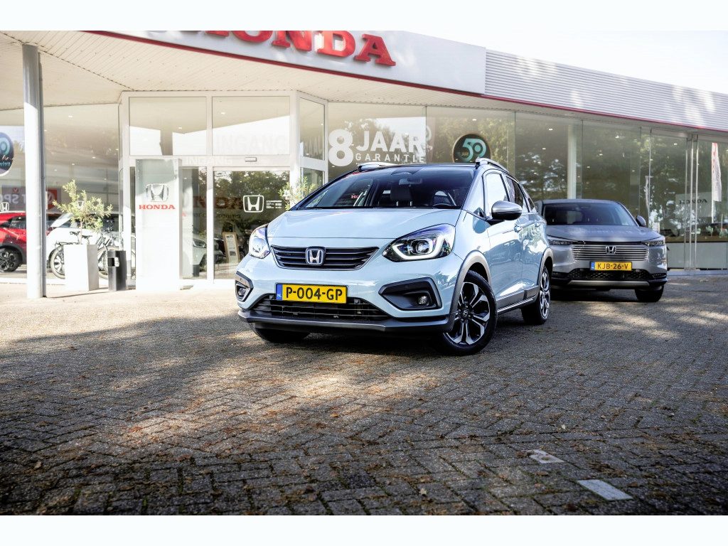 Honda Jazz 1.5 i-MMD 109pk Hybrid CVT Crosstar Automaat | Bi-Tone Surf Blue | ACC | Keyless | Navigatie | PDC v/a | Camera | Carplay / Android