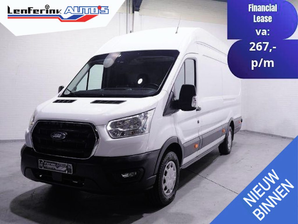 Ford Transit 2.0 TDCi 130 pk L4H3 Navi, Camera Apple Carplay, Airco, Cruise Control, 270 Graden Deuren, PDC V+A, 3-Zits